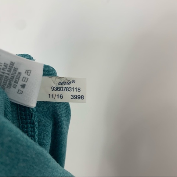 Aerie Tie Up Teal Blue Leggings Size Small - Picture 11 of 12